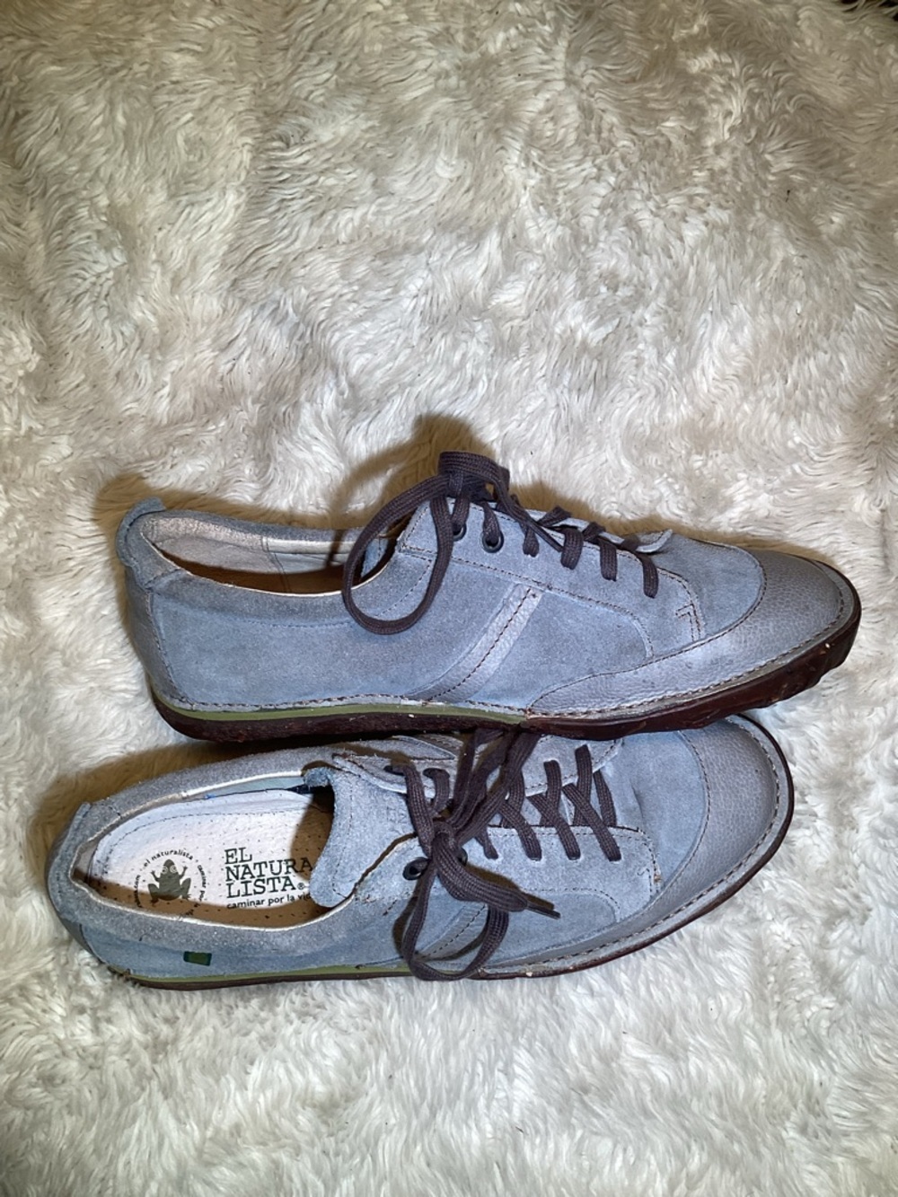 El Naturalista Men’s Gray Suede Lace-Up shoes size 10.5 - Picture 3 of 6